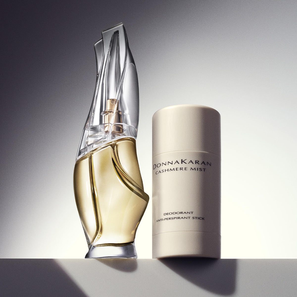 Donna Karan Cashmere Mist Discovery Duo Set on a vanity