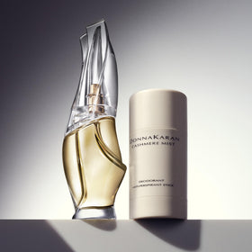Donna Karan Cashmere Mist Discovery Duo Set on a vanity