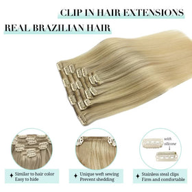 DOORES Clip in Hair Extensions 120g lifestyle scene