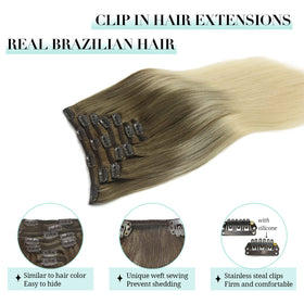 DOORES Clip in Hair Extensions 120g lifestyle scene
