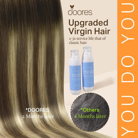 DOORES Clip in Hair Extensions 14 inch close-up