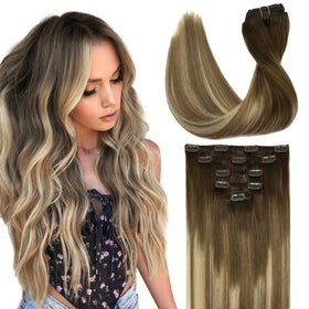 DOORES Clip-in Hair Extensions 150g front view
