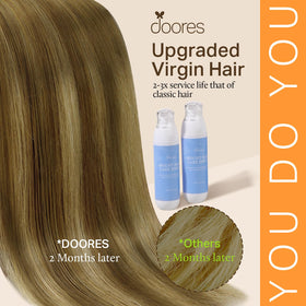 DOORES Clip in Hair Extensions 150g in balayage style