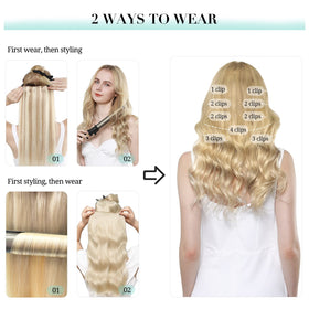 DOORES Clip in Hair Extensions 150g lifestyle scene