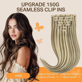 DOORES Clip in Hair Extensions 150g packaging