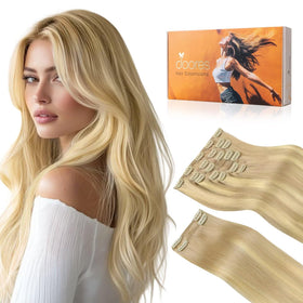 DOORES Clip in Hair Extensions 150g set front view