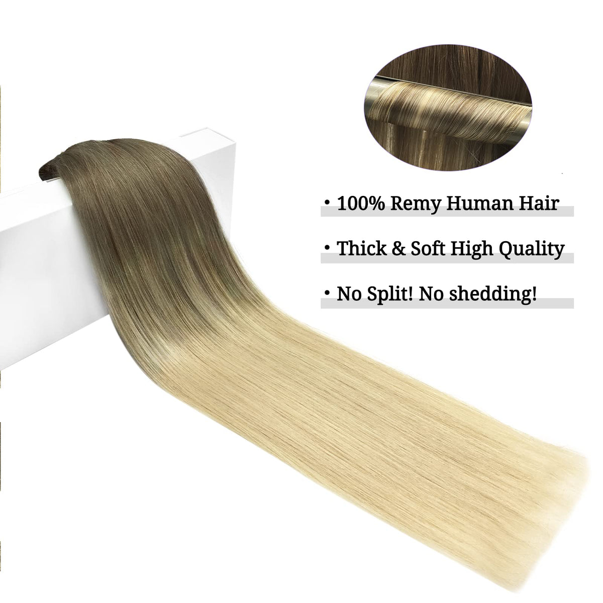 DOORES Clip in Hair Extensions 150g variety of colours