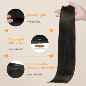 DOORES Clip-in Hair Extensions 16 inch length with packaging