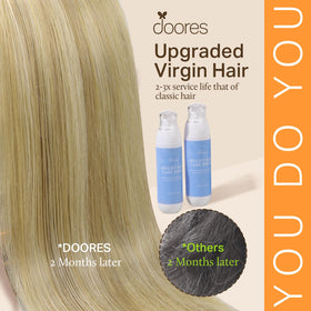 DOORES Clip in Hair Extensions 18 inch displayed on a model