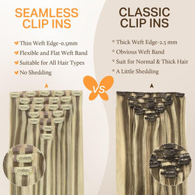 DOORES Clip in Hair Extensions 2 inch piece display