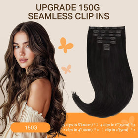 DOORES Clip in Hair Extensions 200g packaging