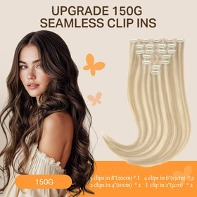 DOORES Clip in Hair Extensions 200g packaging