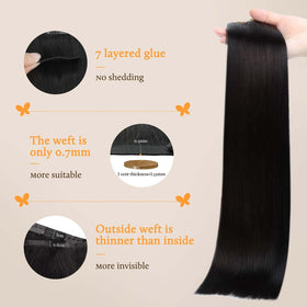 DOORES Clip in Hair Extensions 4" pieces shown