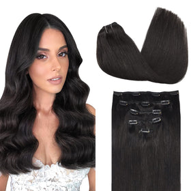 DOORES Clip-in Hair Extensions 5-piece set front view