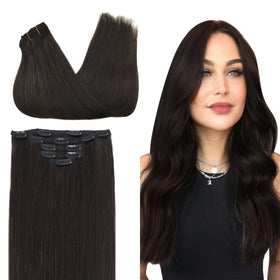 DOORES Clip in Hair Extensions 5pcs in natural light