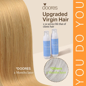 DOORES Clip in Hair Extensions 6 inch pieces displayed