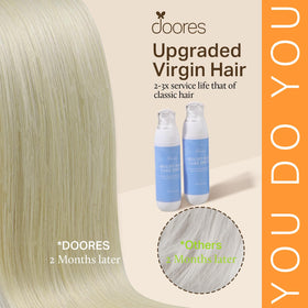 DOORES Clip in Hair Extensions 7 pieces displayed