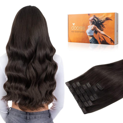 DOORES Clip in Hair Extensions 7pcs pack with various lengths