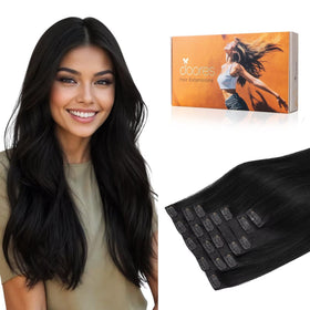 DOORES Clip in Hair Extensions 7pcs pack with various lengths