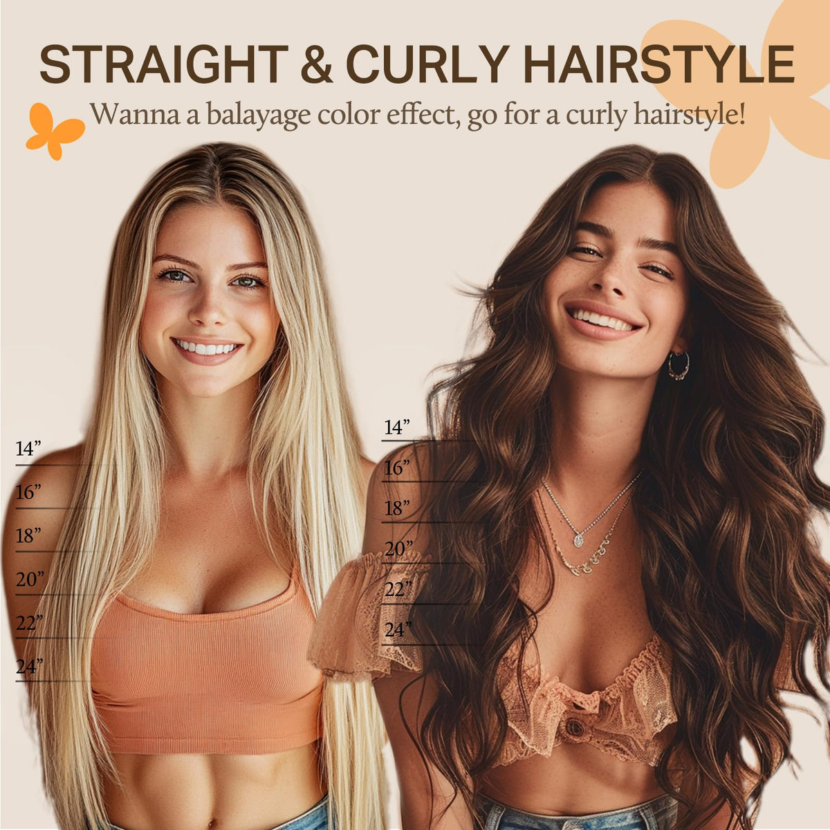 DOORES Clip in Hair Extensions colour matching service