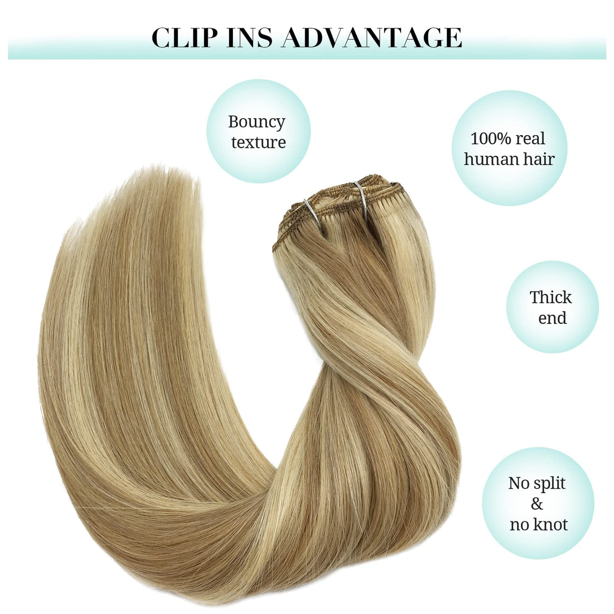 DOORES Clip-in Hair Extensions displayed in packaging