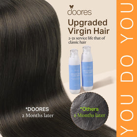 DOORES Clip in Hair Extensions displayed in various colours