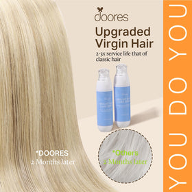 DOORES Clip in Hair Extensions displayed on a model