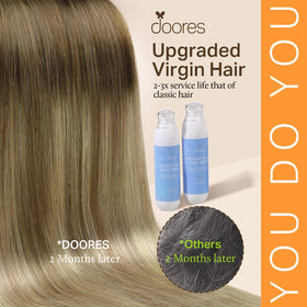 DOORES Clip in Hair Extensions displayed with packaging