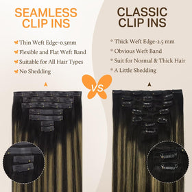 DOORES Clip in Hair Extensions displayed with packaging