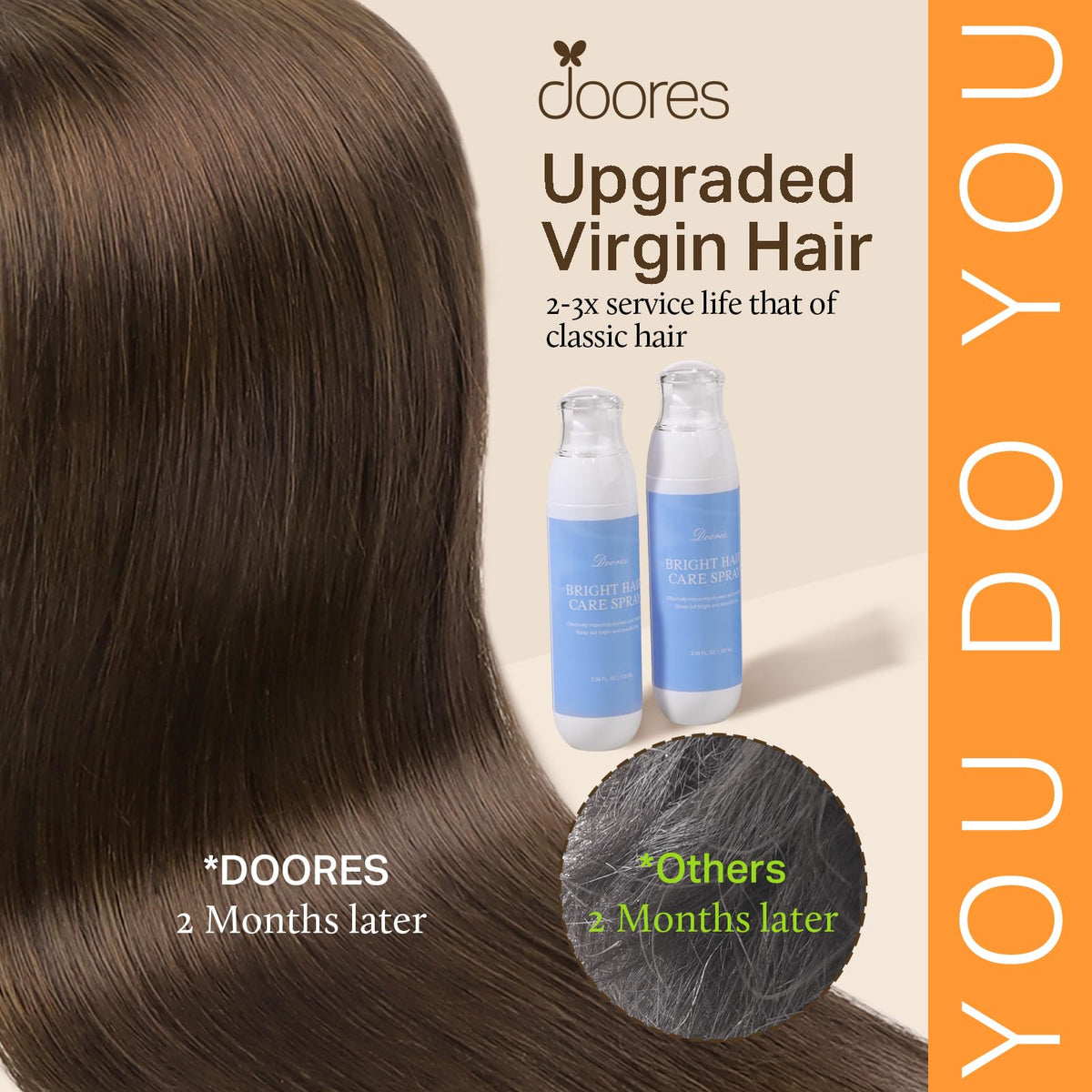 DOORES Clip in Hair Extensions in a variety of colours