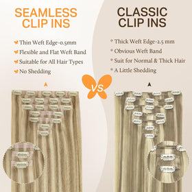 DOORES Clip in Hair Extensions in natural light