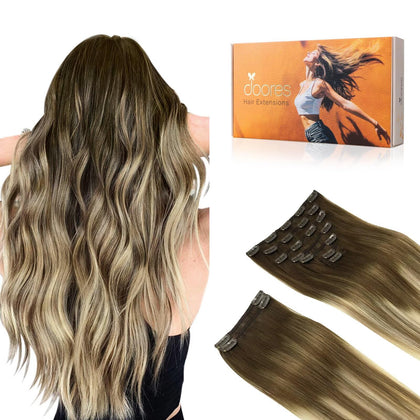 DOORES Clip-in Hair Extensions in packaging