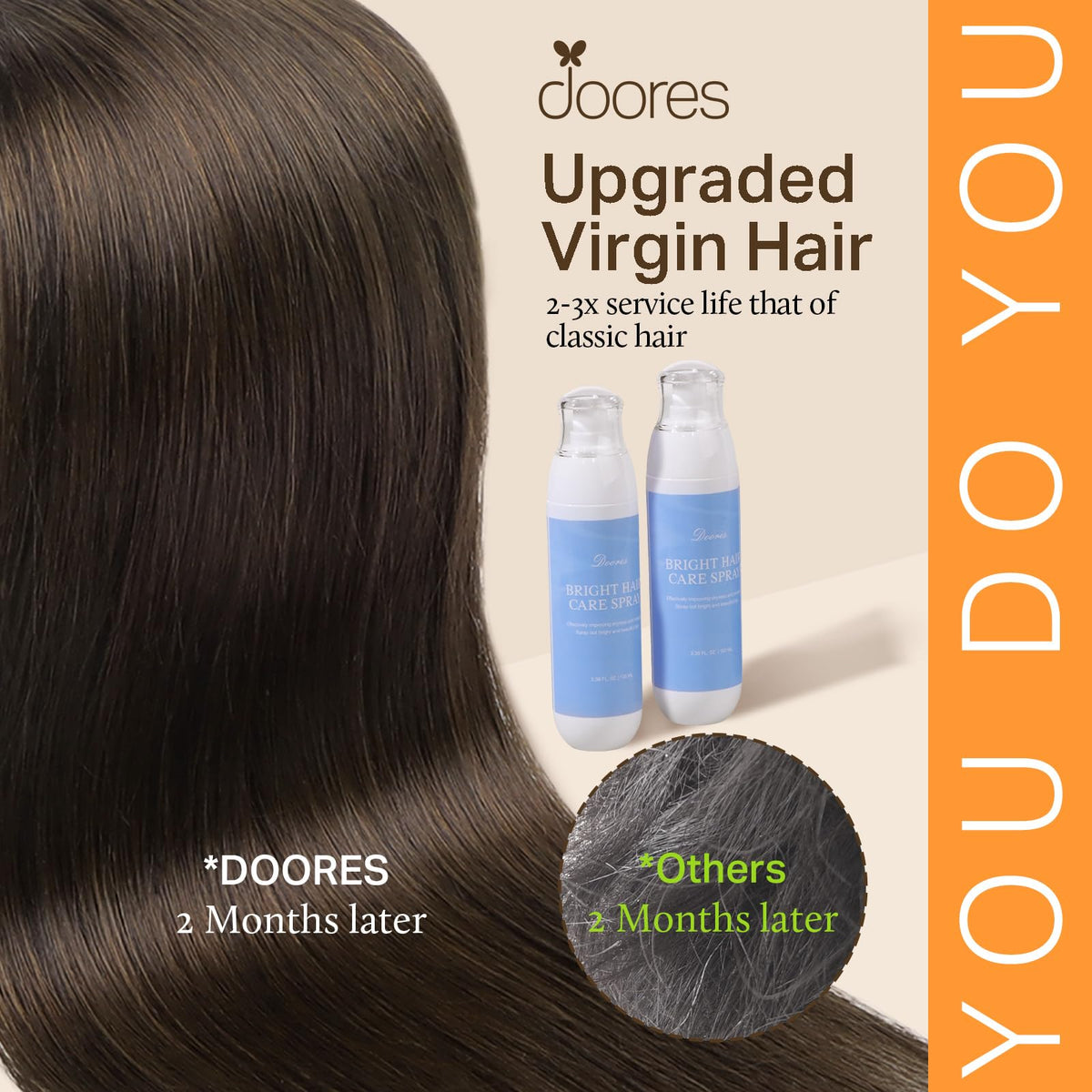 DOORES Clip-in Hair Extensions in various colors