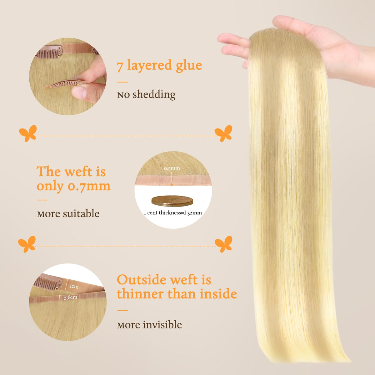 DOORES Clip in Hair Extensions installation guide