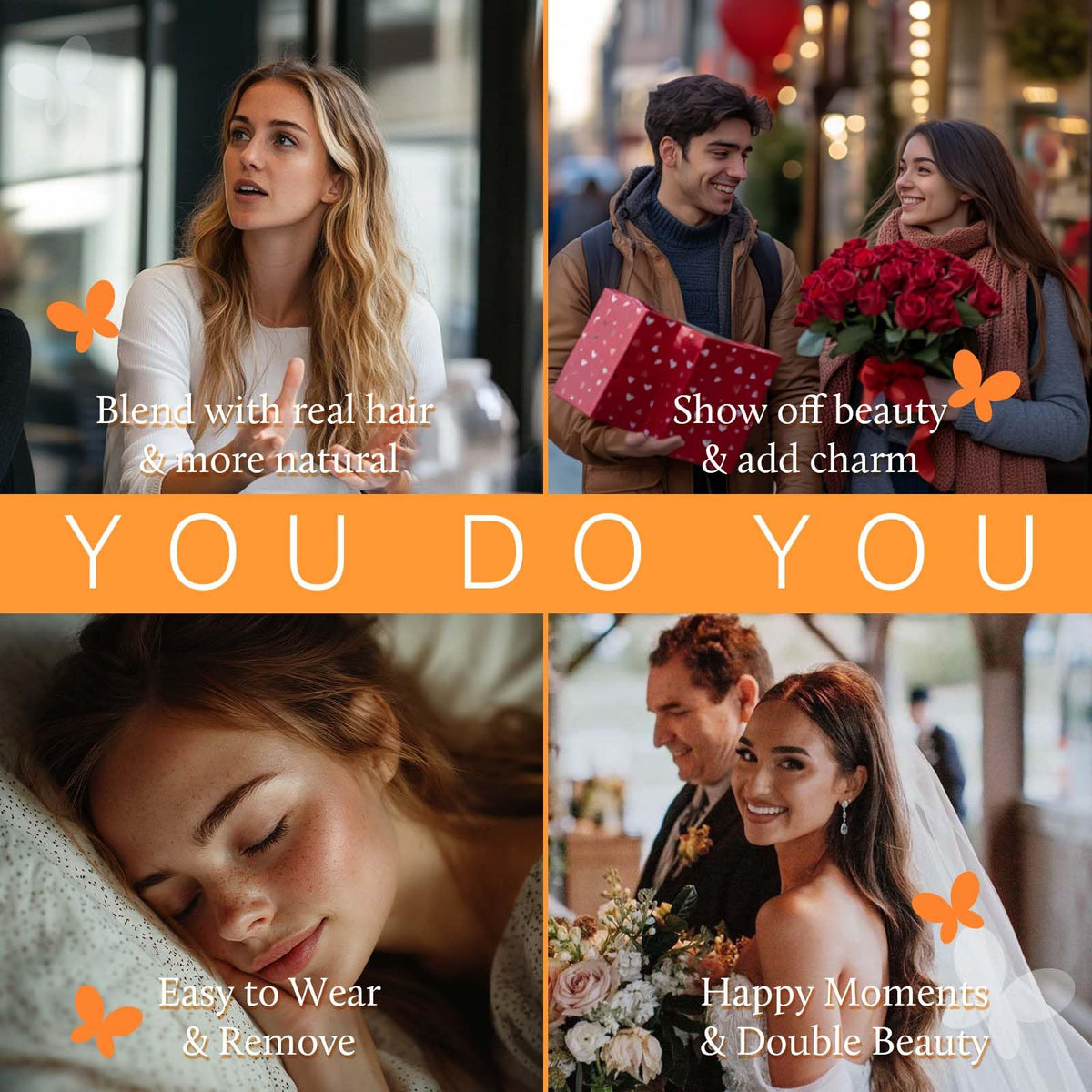 DOORES Clip in Hair Extensions installation guide