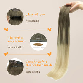 DOORES Clip in Hair Extensions installation process
