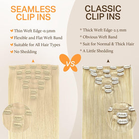 DOORES Clip in Hair Extensions installation process step