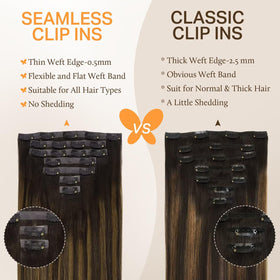 DOORES Clip in Hair Extensions installed on a model