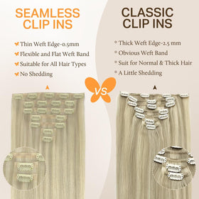 DOORES Clip in Hair Extensions installed on model