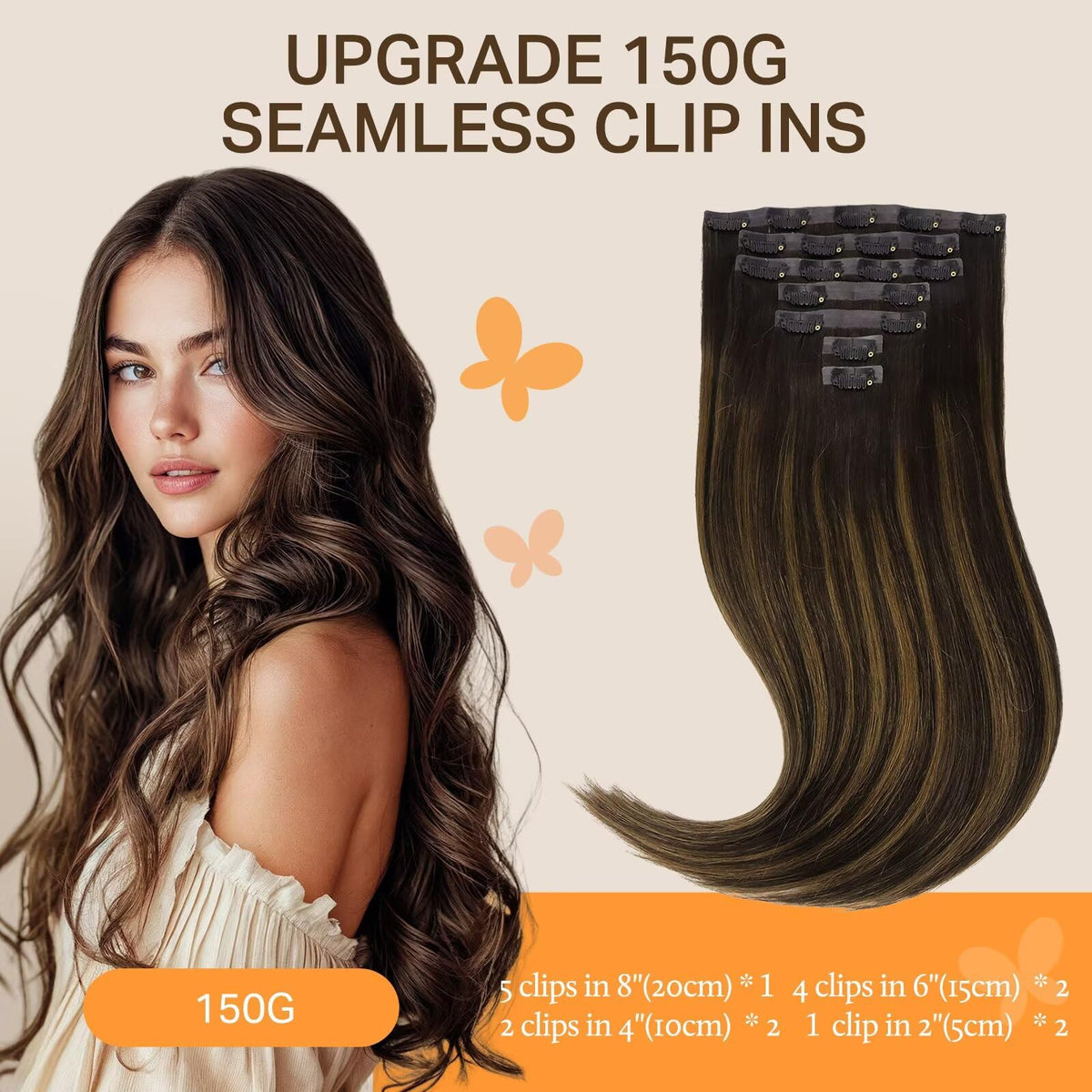 DOORES Clip in Hair Extensions packaging