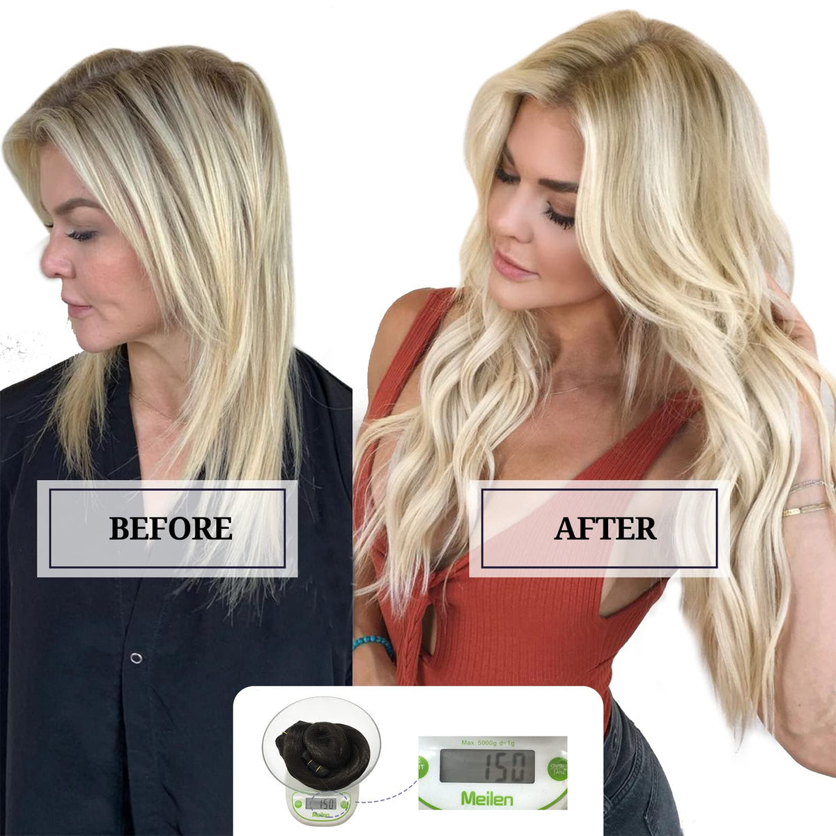 DOORES Clip in Hair Extensions packaging