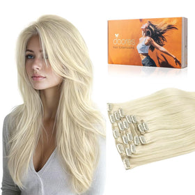 DOORES Clip in Hair Extensions set with 7 pieces and 20 clips