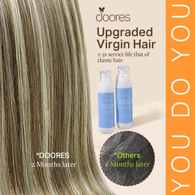 DOORES Clip in Hair Extensions showing different lengths