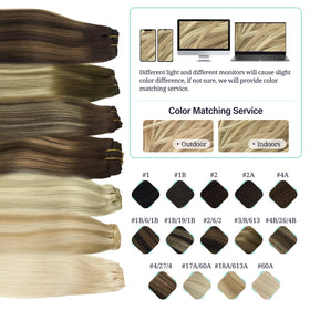 DOORES Clip in Hair Extensions showing stainless steel clips