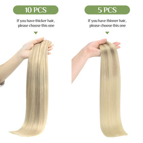 DOORES hair extensions displayed on a mannequin