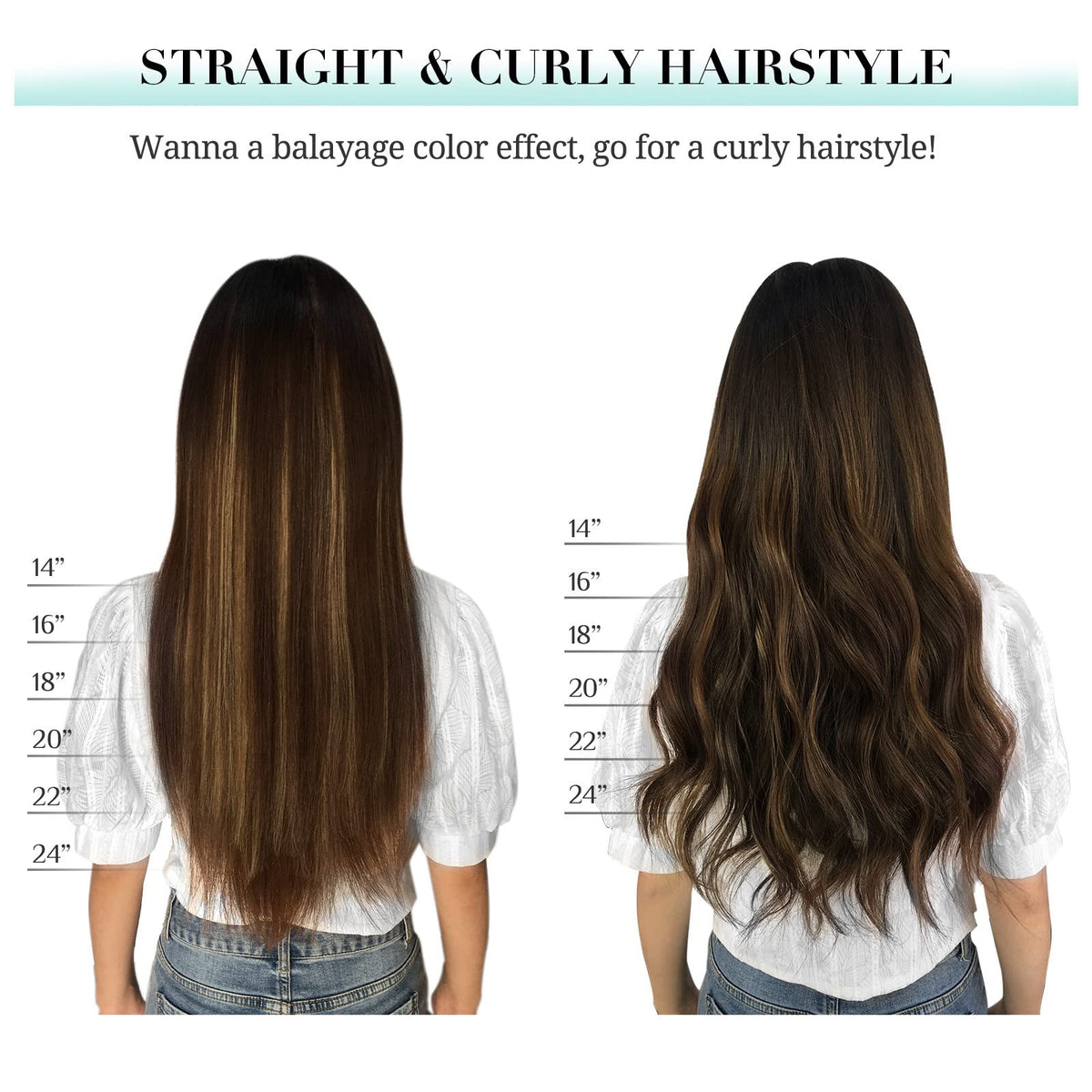 DOORES Human Hair Extensions 12 Inch in various colour options
