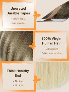 DOORES Remy Human Hair Extensions close-up