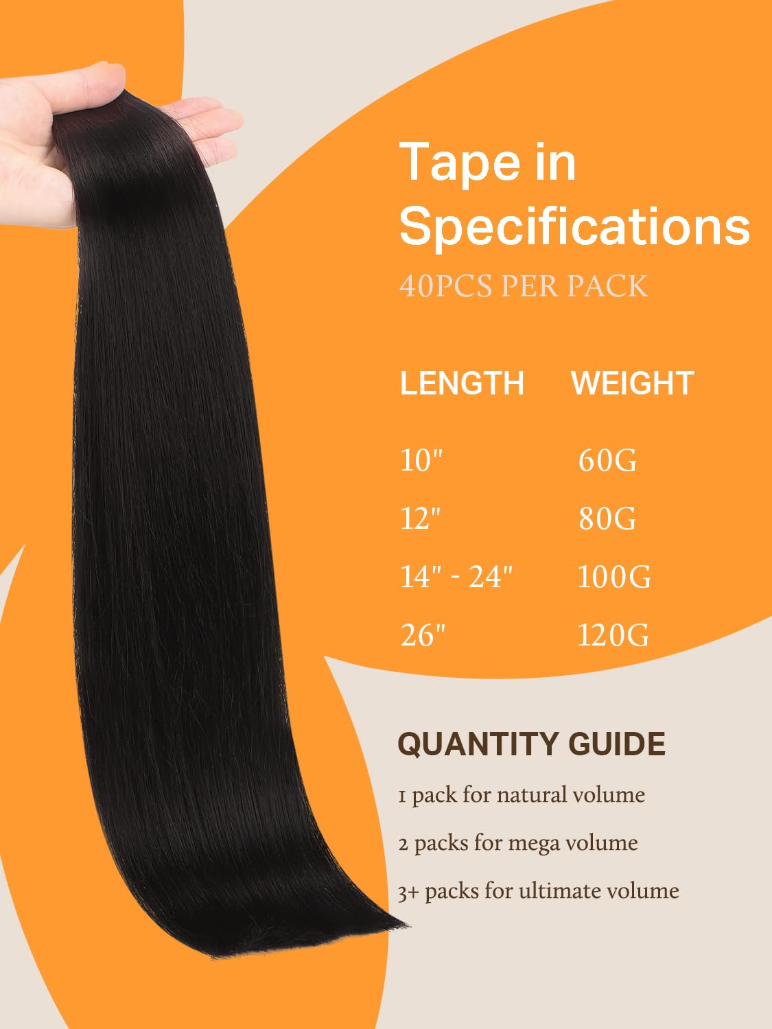 DOORES Tape in Hair Extensions 1.5-inch width