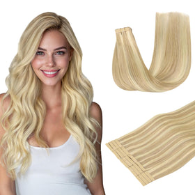 DOORES Tape in Hair Extensions 100g front view