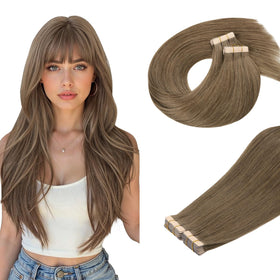 DOORES Tape in Hair Extensions 100g front view